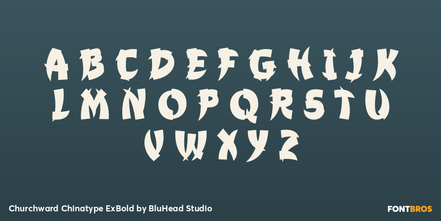 Churchward Chinatype ExBold Font Poster #1
