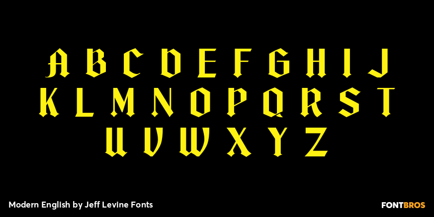 Modern English Font Poster #3