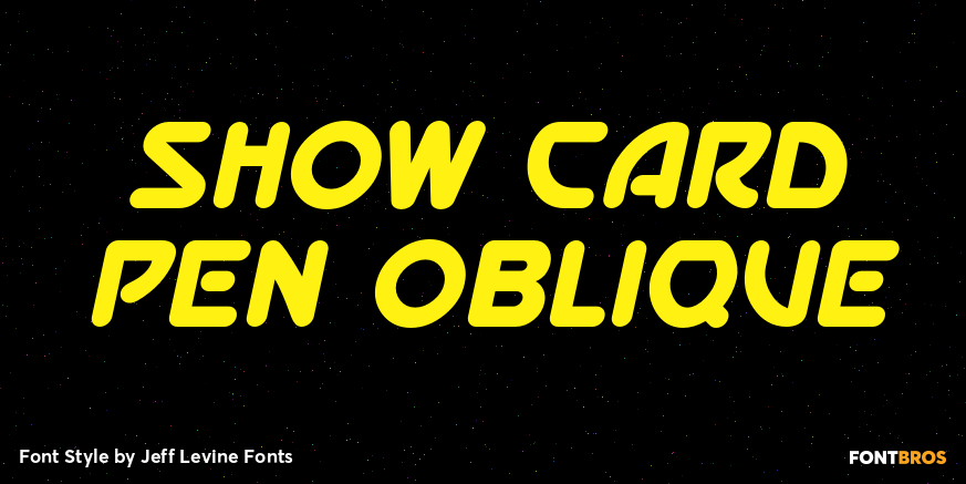 Show Card Pen Oblique Poster