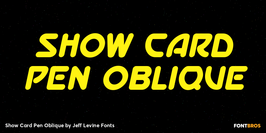 Show Card Pen Oblique Poster