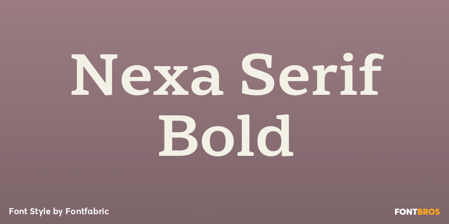 Nexa Serif Bold Font Poster #1