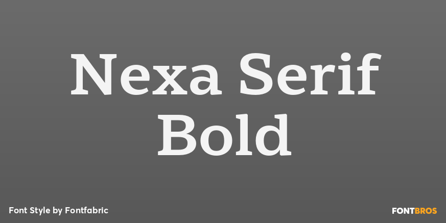 Nexa Serif Bold Font Poster #1