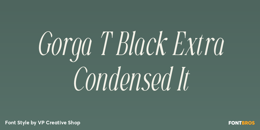 Gorga T Black Extra Condensed It Poster