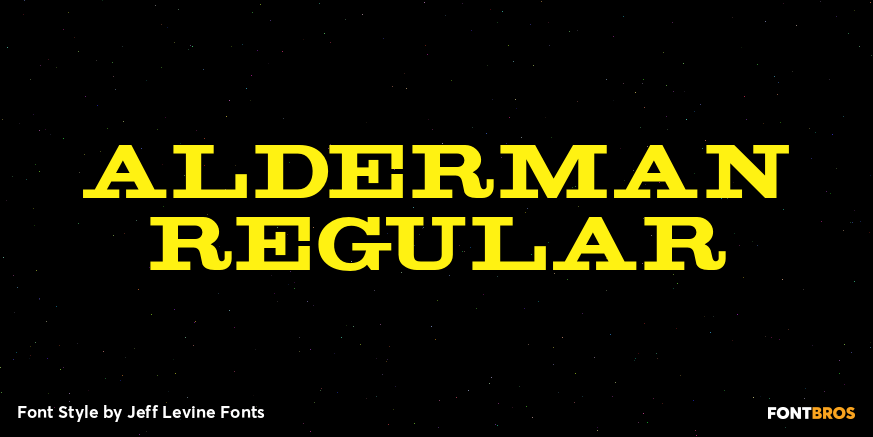Alderman Regular Font Poster #1