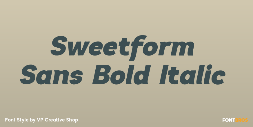 Sweetform Sans Bold Italic Poster
