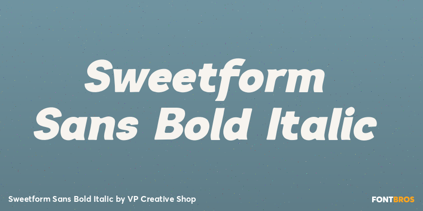 Sweetform Sans Bold Italic Poster