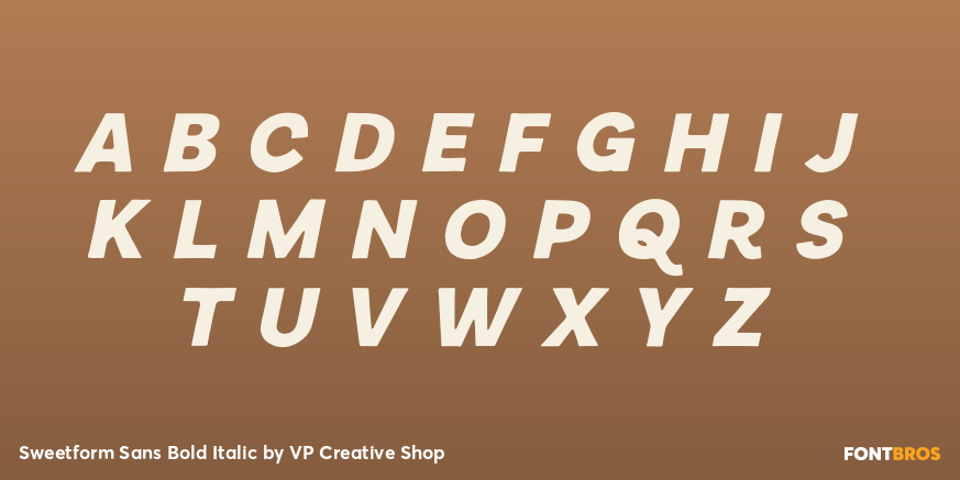 Sweetform Sans Bold Italic Font Poster #2
