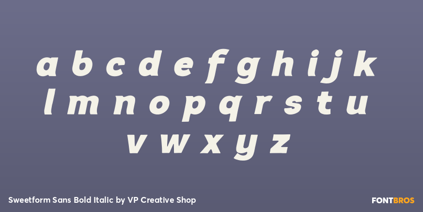 Sweetform Sans Bold Italic Font Poster #3