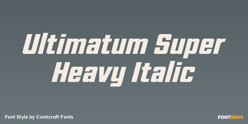 Ultimatum Super Heavy Italic Poster
