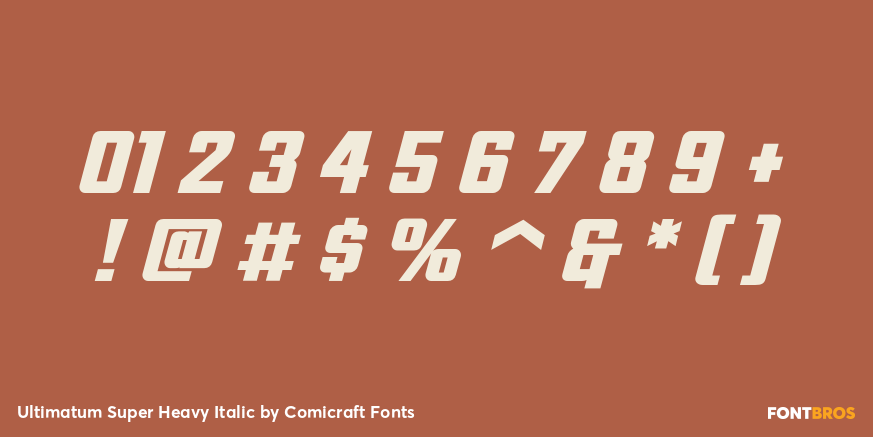 Ultimatum Super Heavy Italic Font Poster #4
