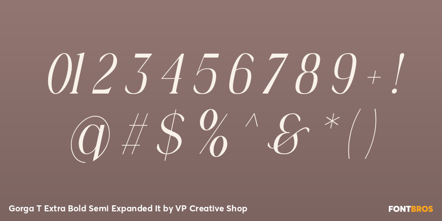 Gorga T Extra Bold Semi Expanded It Font Poster #4