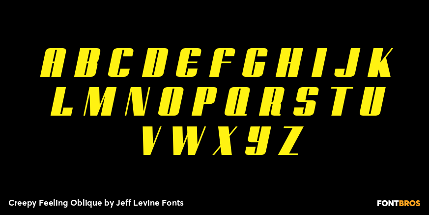 Creepy Feeling Oblique Font Poster #2