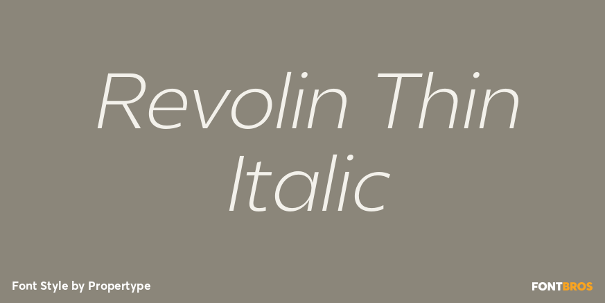 Revolin Thin Italic Poster