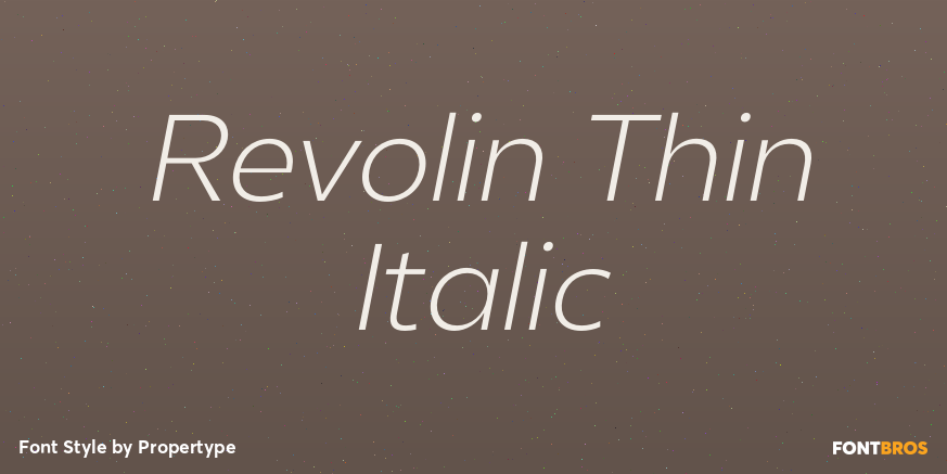 Revolin Thin Italic Poster