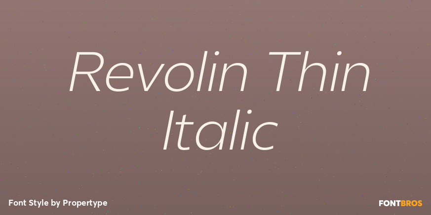 Revolin Thin Italic Poster