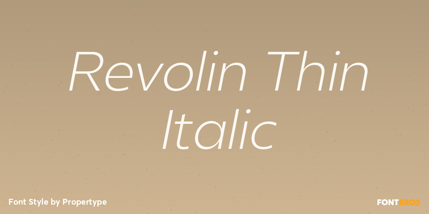 Revolin Thin Italic Poster