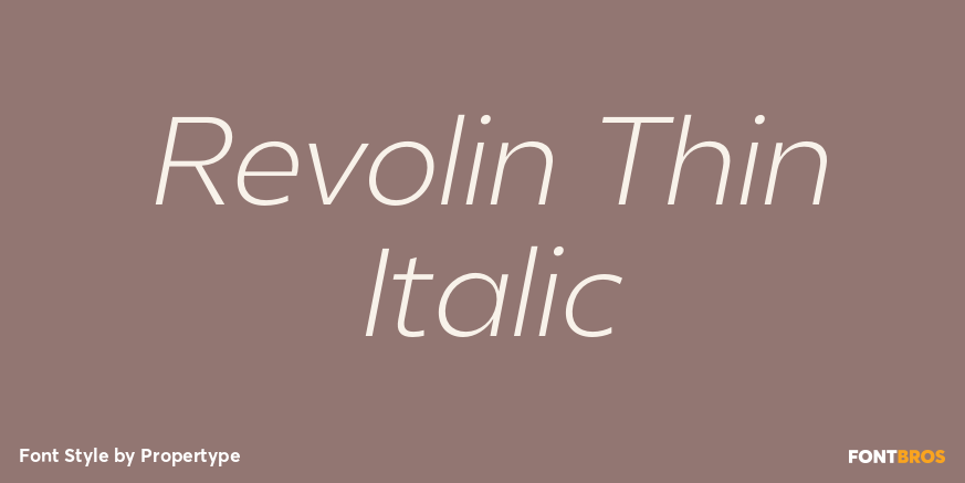 Revolin Thin Italic Poster
