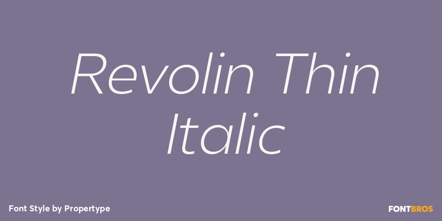Revolin Thin Italic Poster