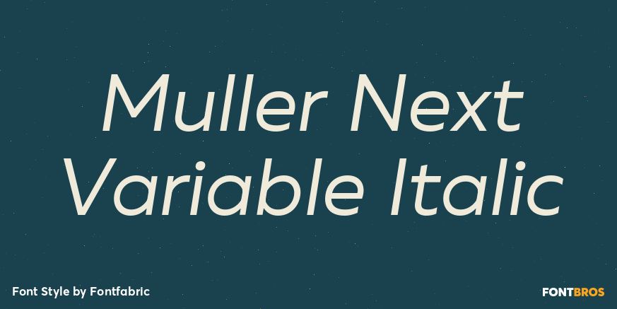 Muller Next Variable Italic Poster