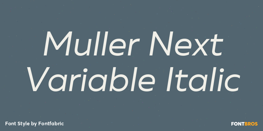 Muller Next Variable Italic Poster
