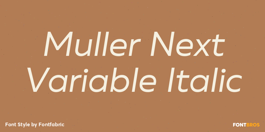 Muller Next Variable Italic Poster