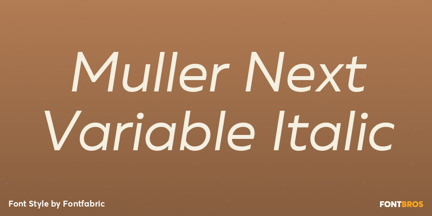Muller Next Variable Italic Poster
