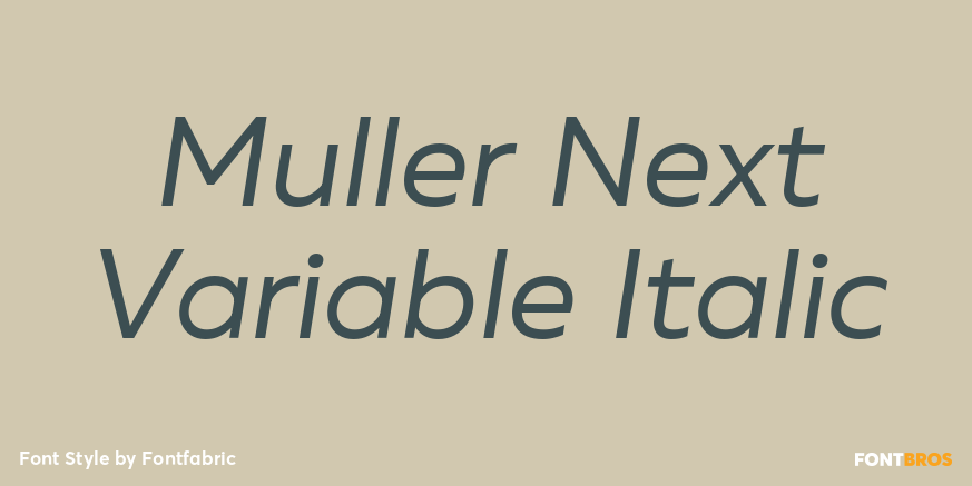 Muller Next Variable Italic Poster