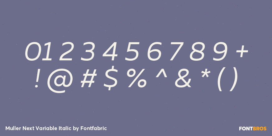 Muller Next Variable Italic Font Poster #1