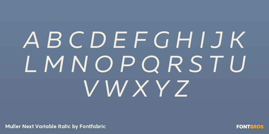 Muller Next Variable Italic Font Poster #1