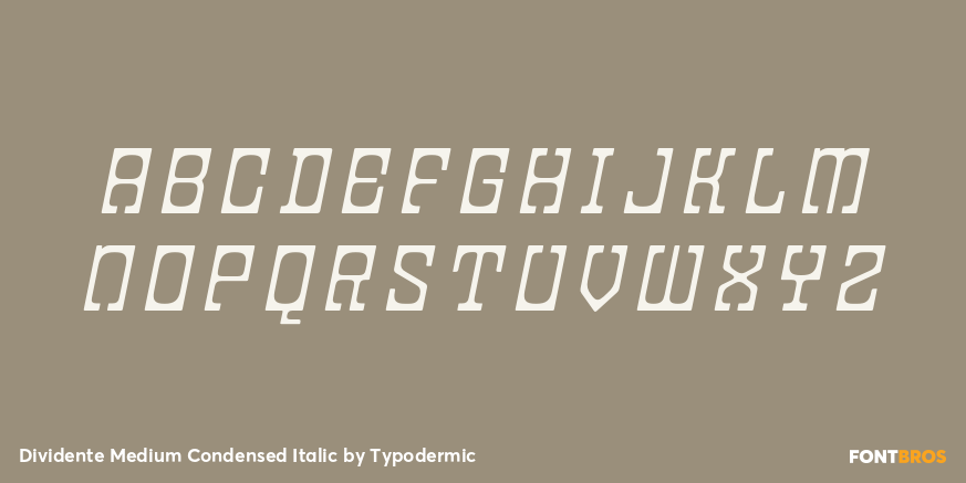 Dividente Medium Condensed Italic Font Poster #1
