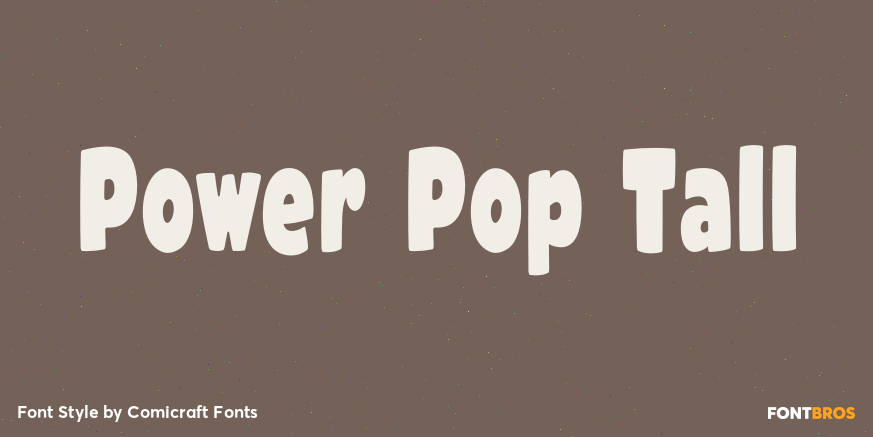 Power Pop Tall Font Poster #1