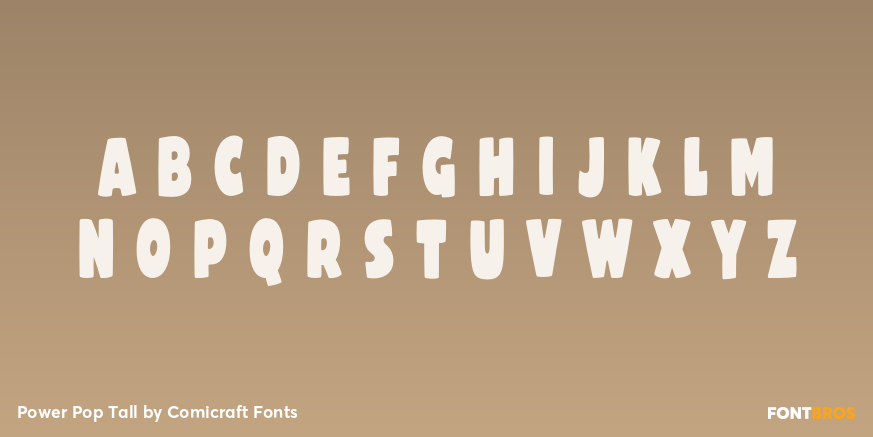 Power Pop Tall Font Poster #2