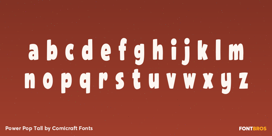 Power Pop Tall Font Poster #3