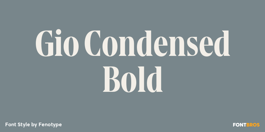 Gio Condensed Bold Font Poster #1