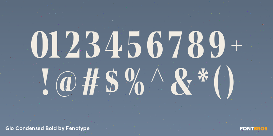 Gio Condensed Bold Font Poster #1