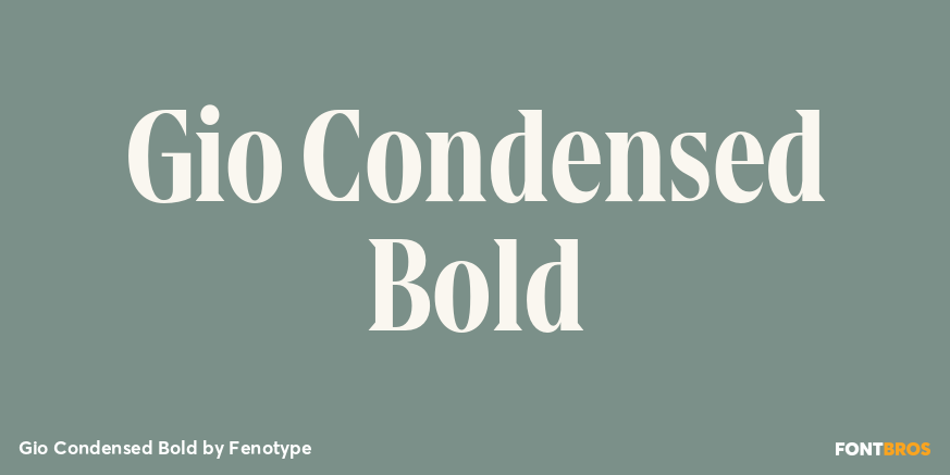 Gio Condensed Bold Font Poster #1