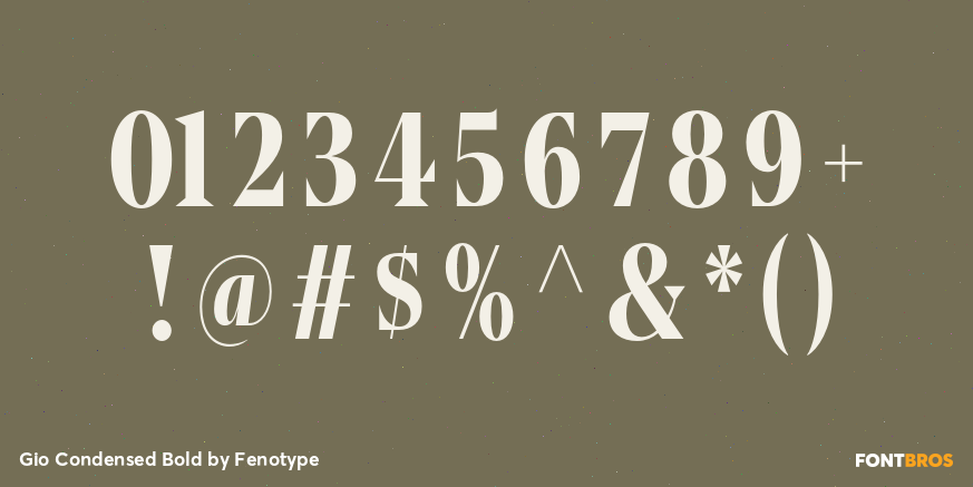 Gio Condensed Bold Font Poster #4