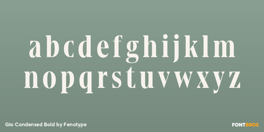 Gio Condensed Bold Font Poster #1