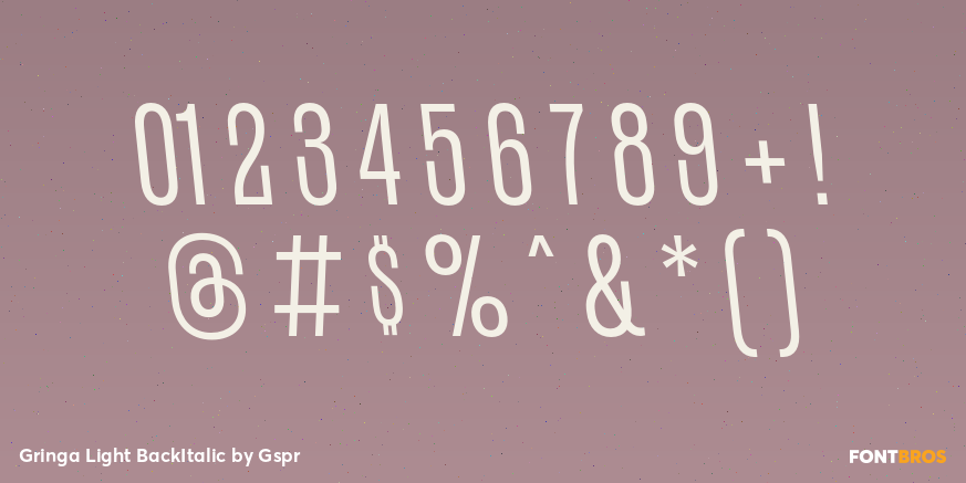 Gringa Light BackItalic Font Poster #4