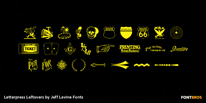 Letterpress Leftovers Font Poster #2
