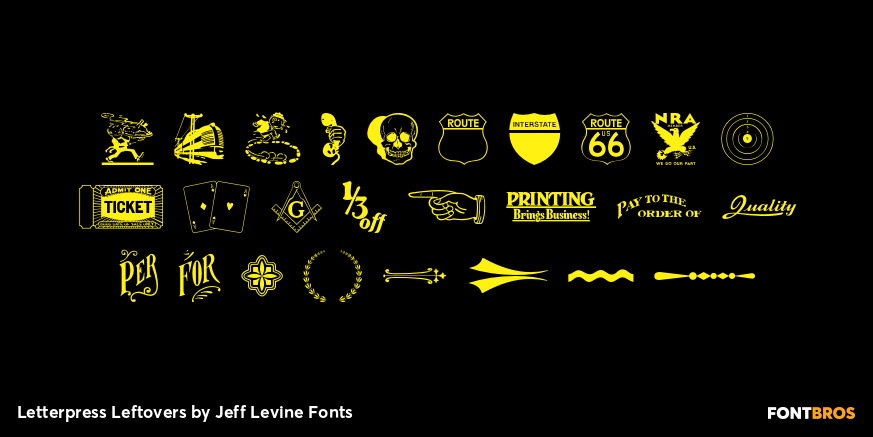 Letterpress Leftovers Font Poster #3