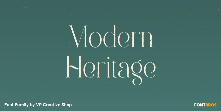 Modern Heritage Font Poster