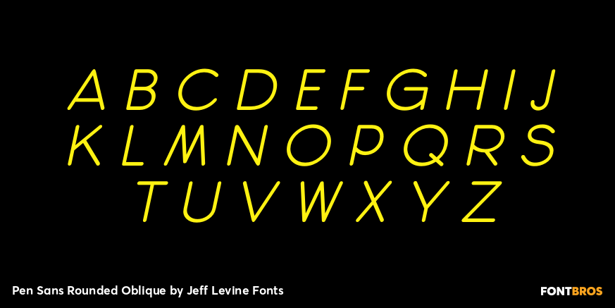 Pen Sans Rounded Oblique Font Poster #2
