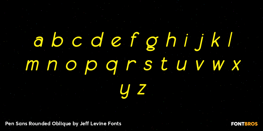 Pen Sans Rounded Oblique Font Poster #3