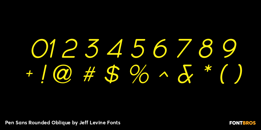 Pen Sans Rounded Oblique Font Poster #4