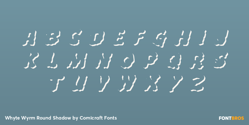 Whyte Wyrm Round Shadow Font Poster #3