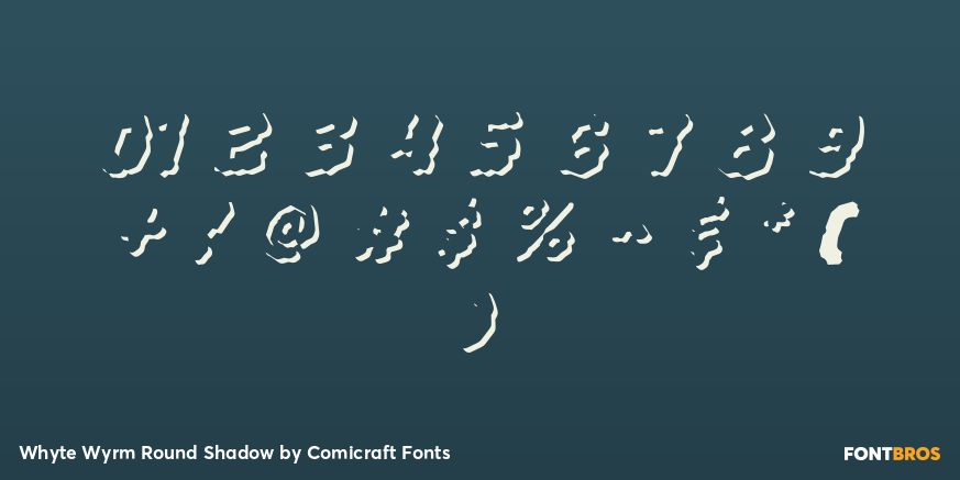 Whyte Wyrm Round Shadow Font Poster #4