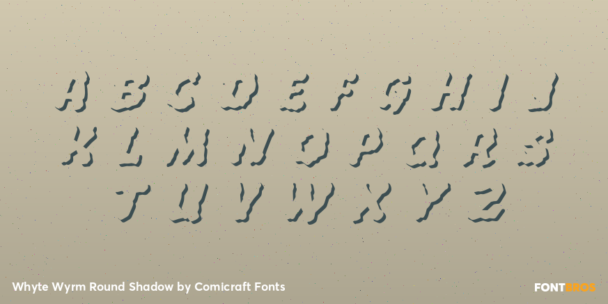 Whyte Wyrm Round Shadow Font Poster #2