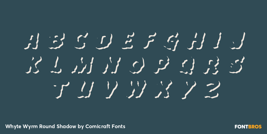 Whyte Wyrm Round Shadow Font Poster #3