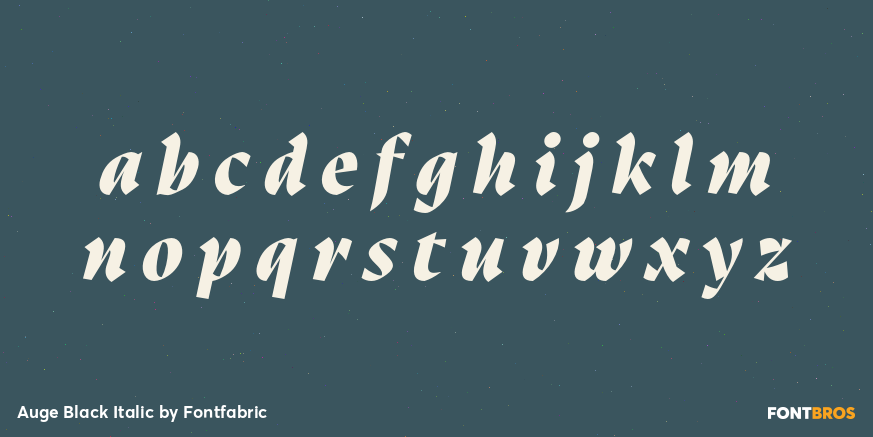 Auge Black Italic Font Poster #3